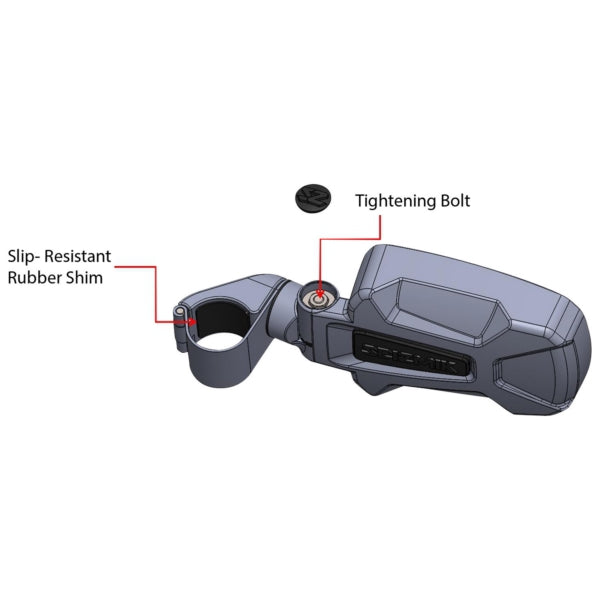 Rétroviseur latéral Seizmik Pursuit 1,75" à pince