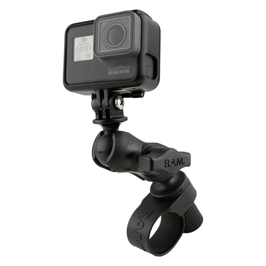 RAM MOUNT Tough-Strap Double Ball Mount with Universal Action Camera Adapter