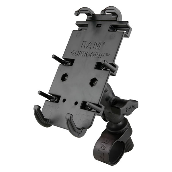 RAM MOUNT Quick-Grip XL Phone Mount with Tough-Strap Handlebar Base