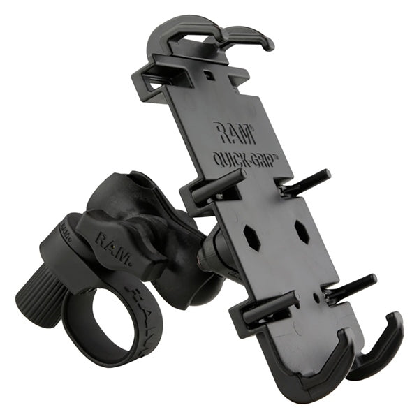 RAM MOUNT Quick-Grip XL Phone Mount with Tough-Strap Handlebar Base