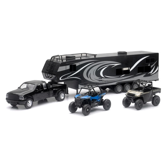 New Ray Toys Modèle réduit – Camion de transport de jouets avec VTT Polaris