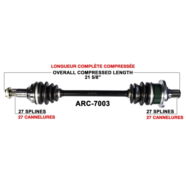 TrakMotive Complete Axle Fits Arctic cat