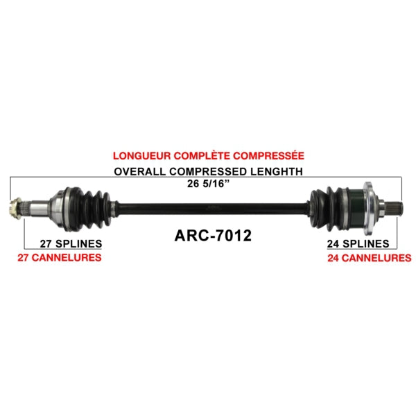 TrakMotive Complete Axle Fits Arctic cat