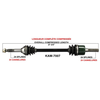 TrakMotive Complete Axle Fits Kawasaki