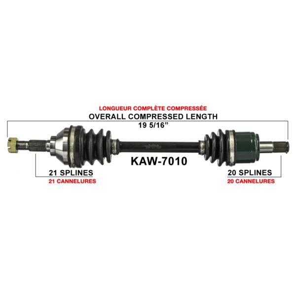 TrakMotive Complete Axle Fits Kawasaki