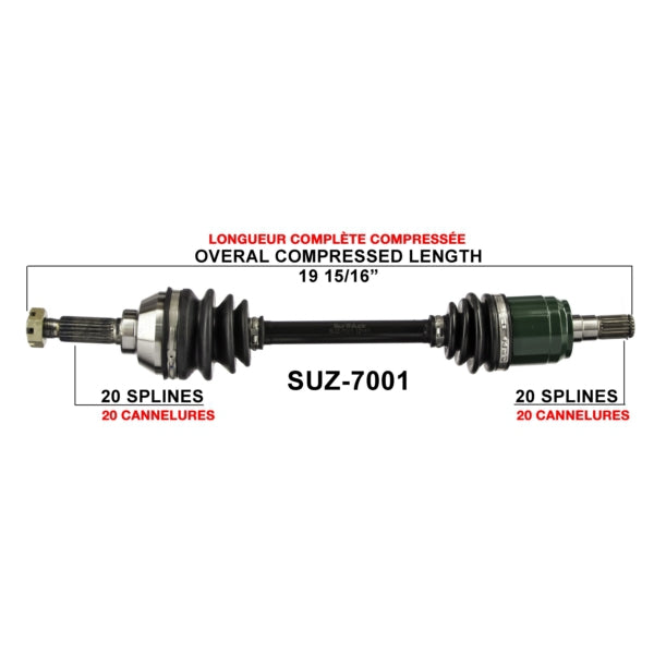 TrakMotive Complete Axle Fits Suzuki