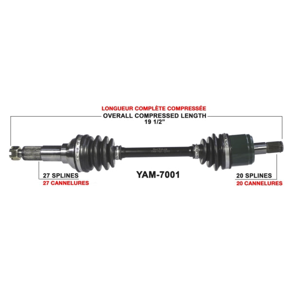 TrakMotive Complete Axle Fits Yamaha