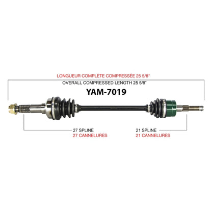 TrakMotive Complete Axle Fits Yamaha