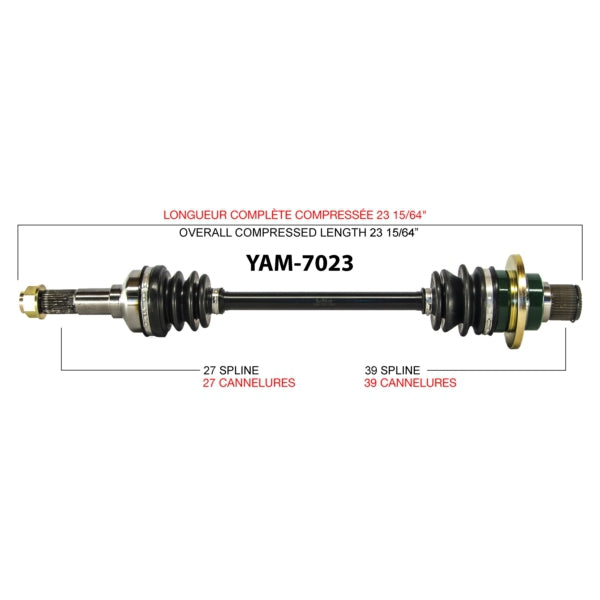 TrakMotive Complete Axle Fits Yamaha