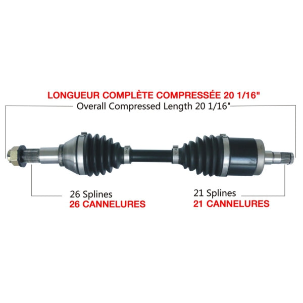 TrakMotiveHD Complete HD Axle Fits Can-am