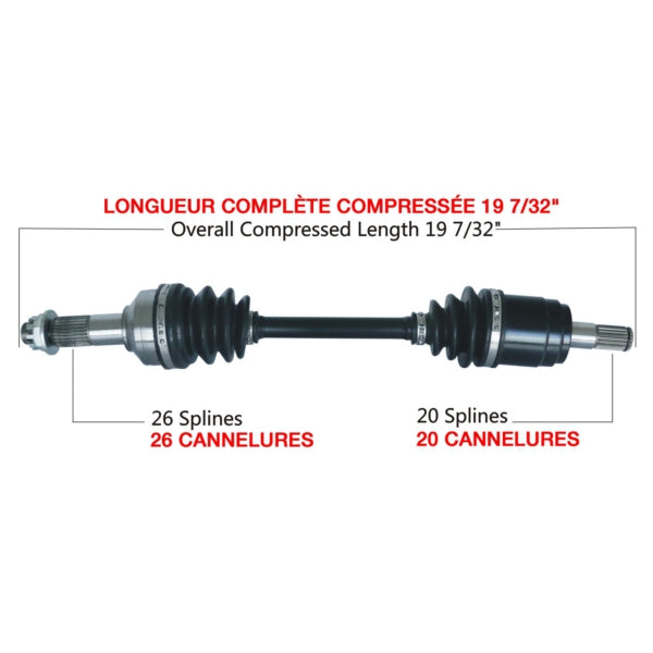 TrakMotive Complete Axle Fits Honda