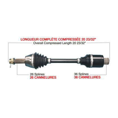 TrakMotiveHD Complete HD Axle Fits Polaris