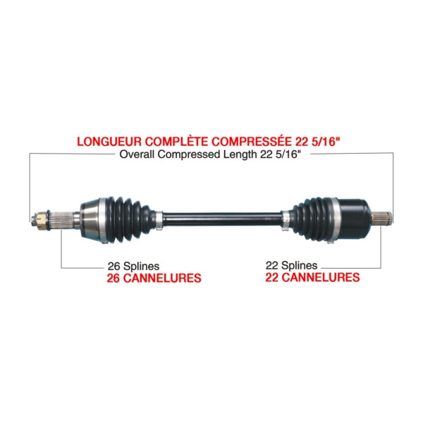 TrakMotiveHD Complete HD Axle Fits Polaris