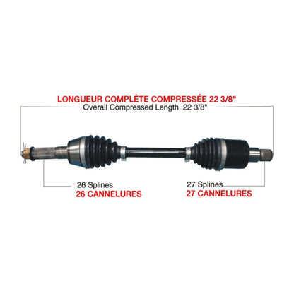 TrakMotiveHD Complete HD Axle Fits Polaris