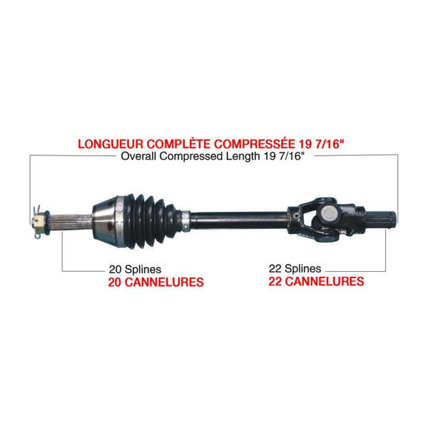 TrakMotiveHD Complete HD Axle Fits Polaris