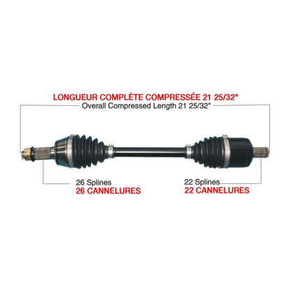 TrakMotiveHD Complete HD Axle Fits Polaris