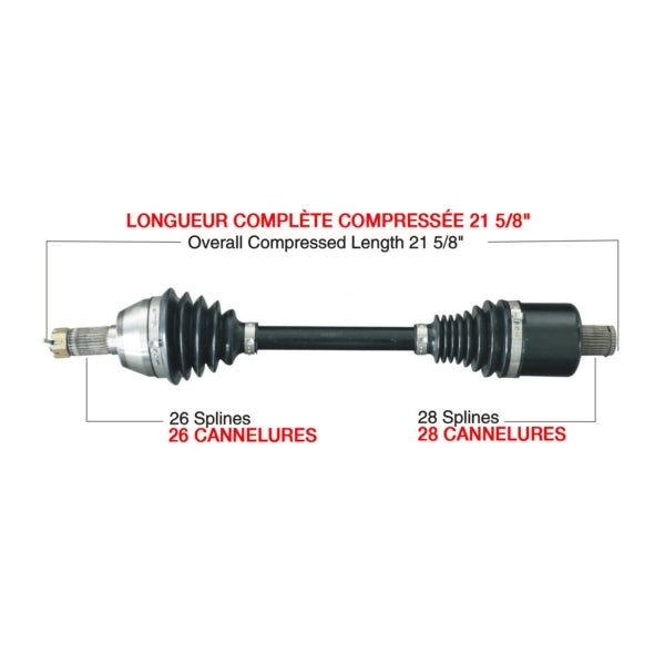 TrakMotiveHD Complete HD Axle Fits Polaris