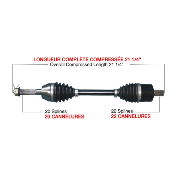 TrakMotiveHD Complete HD Axle Fits Polaris