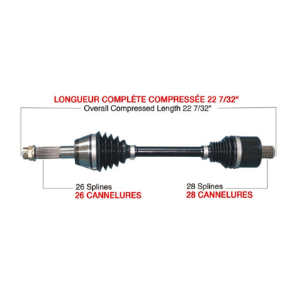 TrakMotiveHD Complete HD Axle Fits Polaris