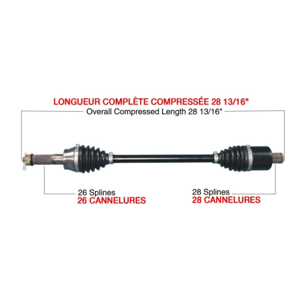 TrakMotiveHD Complete HD Axle Fits Polaris