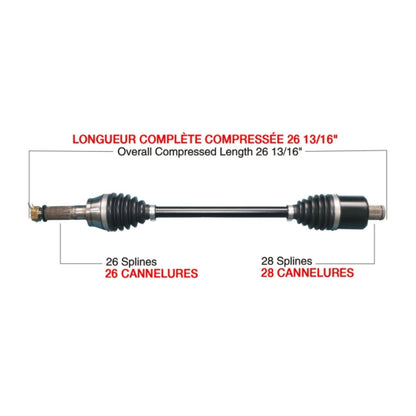 TrakMotiveHD Complete HD Axle Fits Polaris