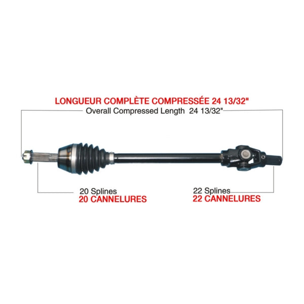 TrakMotiveHD Complete HD Axle Fits Polaris