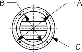 SEA DOG Grille d'aération ronde à persiennes Acier inoxydable