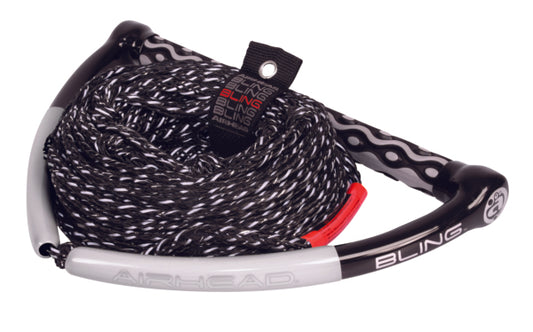 AIRHEAD Bling 75' Corde de sport nautique Corde de remorquage pour wakeboard à 4 sections