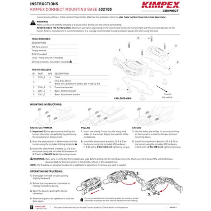 KIMPEX CONNECT Connect mounting bases for snowmobile accessories-KimpexConnect-Elevate
