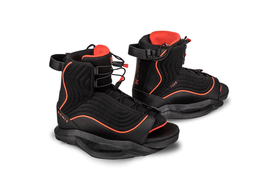 2023 RONIX Boots de wakeboard femme Luxe - Stage 1 - Noir / Corail